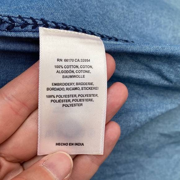 Anthropologie Holding Horses Denim Shirt Size 6 - Picture 8 of 8